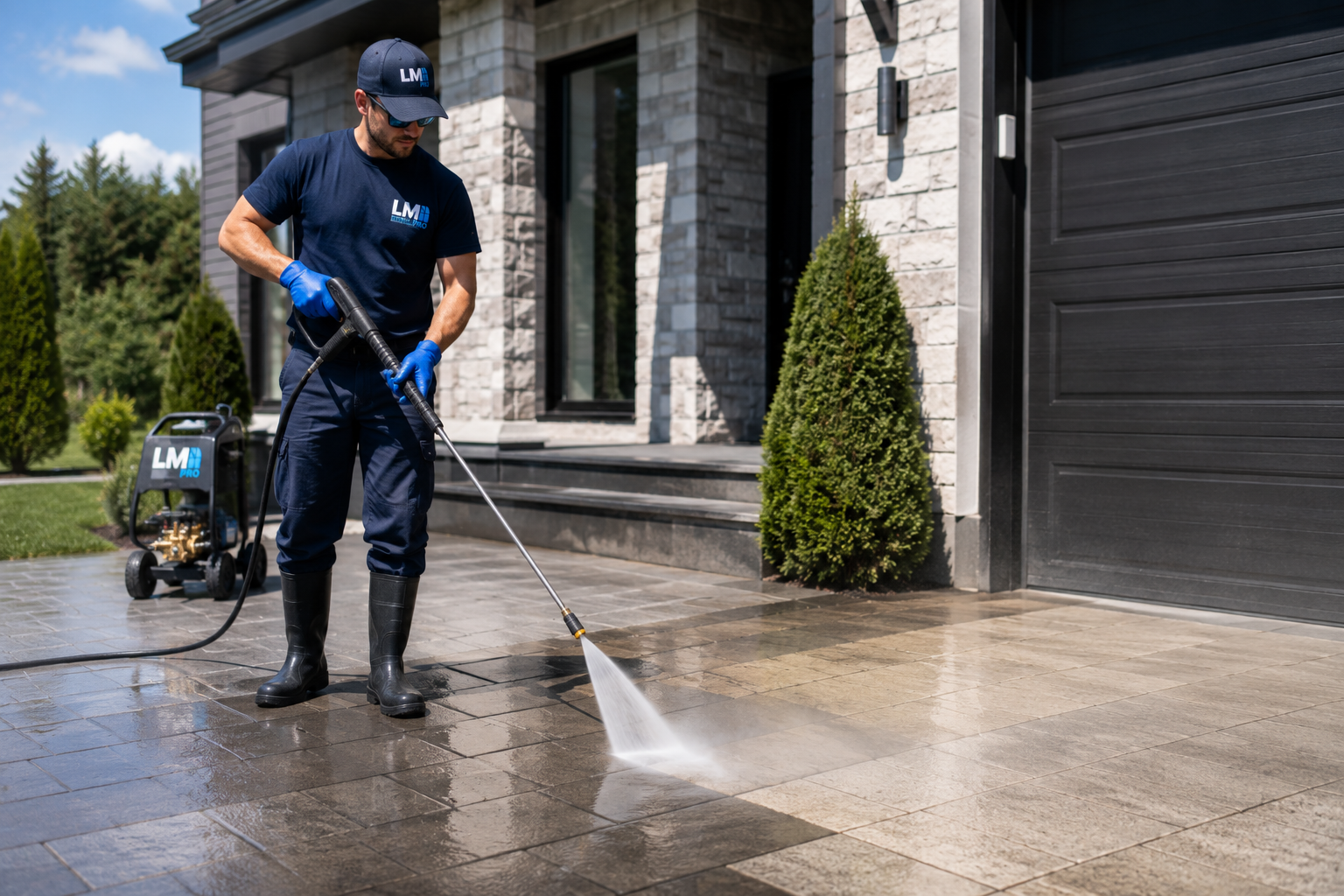 Lavage à pression extérieur